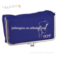 Audit factory,Blue color 600D polyester women Vanity bag with mirror inside